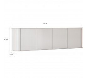 Duża Komoda RTV Azilia Biała 215 cm Azelio