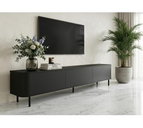 Komoda RTV Czarna 215 cm Azilia