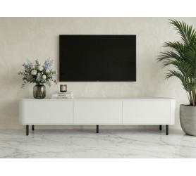 Komoda RTV Biała 215 cm Azilia Azelio