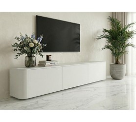 Nowoczesna Komoda RTV Biała 215 cm Azilia Azelio