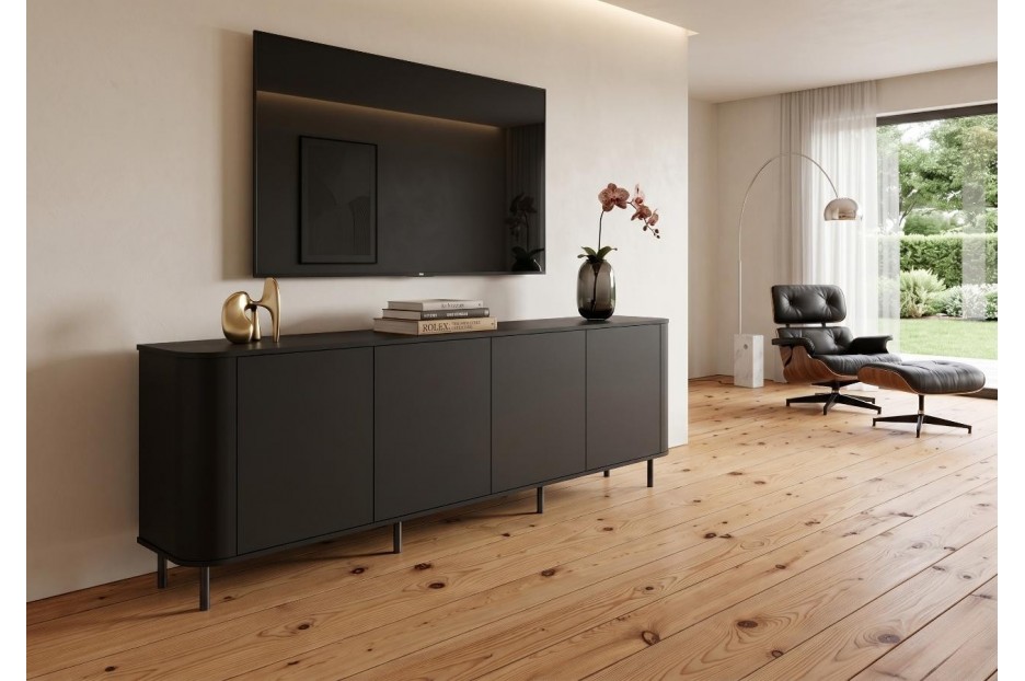 Komoda RTV Azilia Czarna 215 cm Azelio