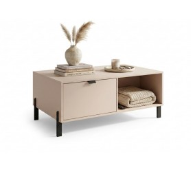 Stolik Kawowy Carmen 107x65 cm Piaskowy Beż Cremona