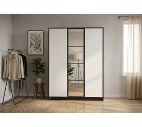 Biała Szafa 3-Drzwiowa Edan 160 cm Eden tanio od kamameble.pl