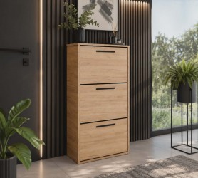 Stojąca szafka na buty ASPIR 59x115 cm dąb craft złoty+...