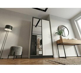 Biała Szafa Z Lustrem Edan 105 cm Edan garderoba tanio kamameble.pl