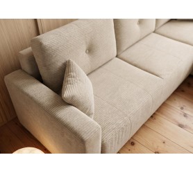 Sztruksowy Narożnik Rozkładany Moly 236x152 cm Carmen od kamameble