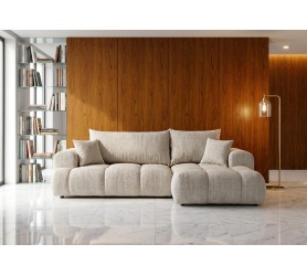Narożnik Rozkładany Cremon 260x145 cm Greige Chmurka kamameble