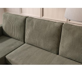 Sztruksowy Narożnik Diego 235x140 cm rozkładany
