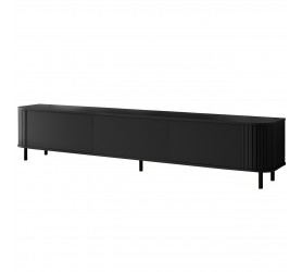 Komoda RTV 50x220 cm ZONE czarna komoda stojąca na czarnych...