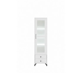 Witryna 1-drzwiowa z szufladami 50 cm BERGO BE3 | biały...