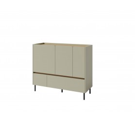 Komoda uchylna z szufladami LOCA LC8 120 cm|beż...