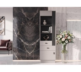 Regał Do Salonu Oliver 03 60x195x40 cm kaszmir allmo