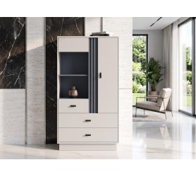 Regał Do Salonu Oliver 04 80x145x40 cm kaszmir allmo