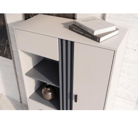 Regał Do Salonu Oliver 04 80x145x40 cm kaszmir allmo