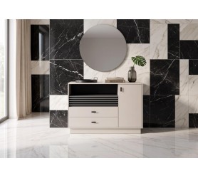 Komoda Z Szufladami Oliver 07 120x85x40 cm Allmo kaszmir