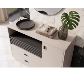 Komoda Z Szufladami Oliver 07 120x85x40 cm Allmo kaszmir