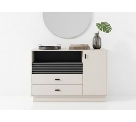 Komoda Z Szufladami Oliver 07 120x85x40 cm Allmo kaszmir