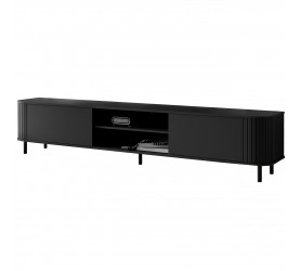 Komoda RTV z półką 50x220cm ZONE czarna komoda na metalowych...
