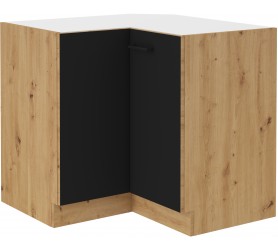 Szafka dolna narożna 90x90 cm MONTE 15 dąb artisan + czarny |...