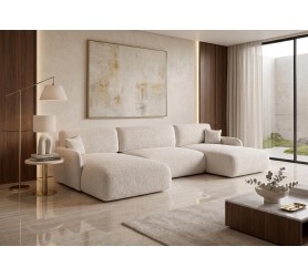 Narożnik Rozkładany Astrid U 357x175 cm kamameble boucle sofa