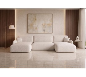 Narożnik Rozkładany Astrid U 357x175 cm kamameble boucle sofa