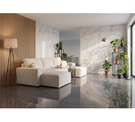 Narożnik Z Funkcją Spania Viggo 377x189 cm boucle sofa kamameble