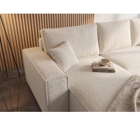 Narożnik Z Funkcją Spania Viggo 377x189 cm boucle sofa kamameble
