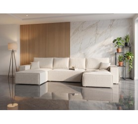 Narożnik Z Funkcją Spania Viggo 377x189 cm boucle sofa kamameble