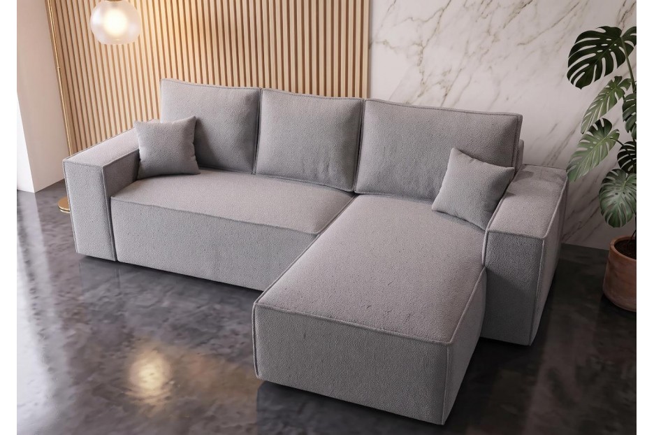 Narożnik Z Funkcją Spania Viggo 277x189 cm sofa boucle od kamameble