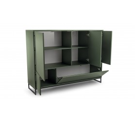 Komoda Loft 160 cm Candelo Styl Industrialny - Butelkowa Zieleń