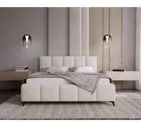 Łóżko dwuosobowe tapicerowane Nello 180x200 w miękkiej tkaninie