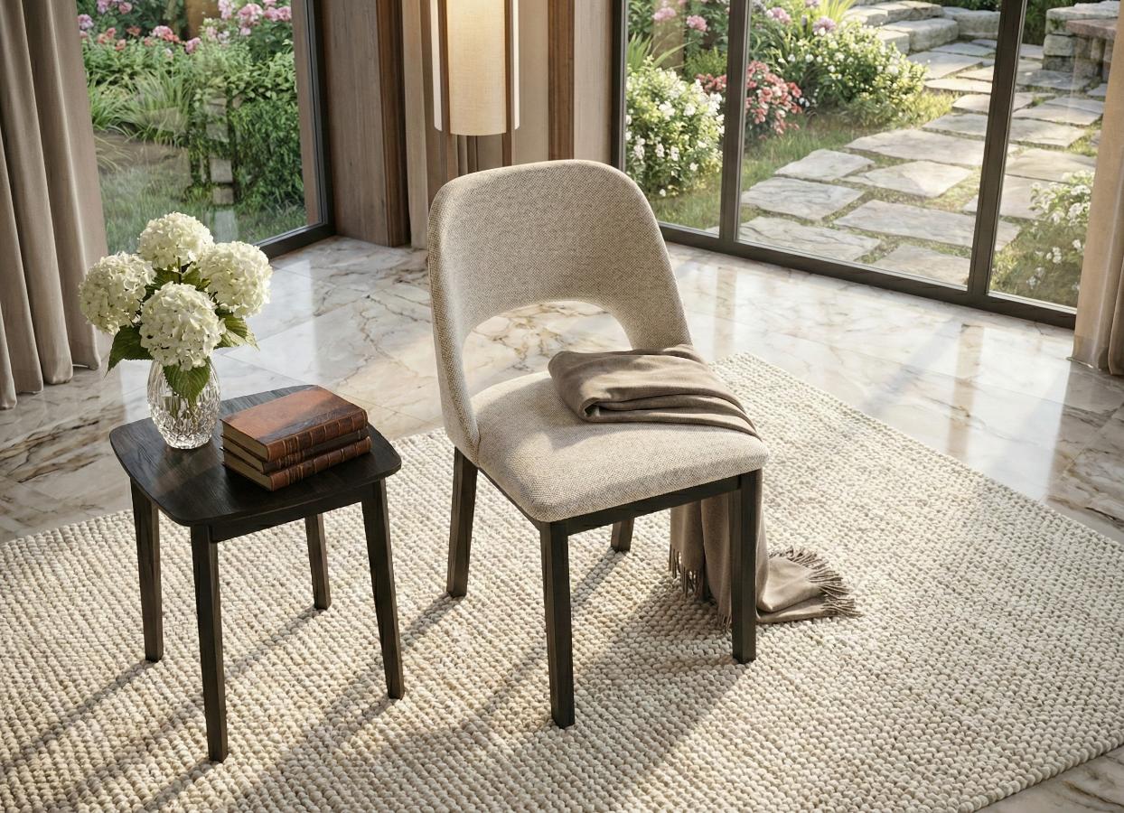 Krzesło do jadalni nowoczesne beżowe Viva 2