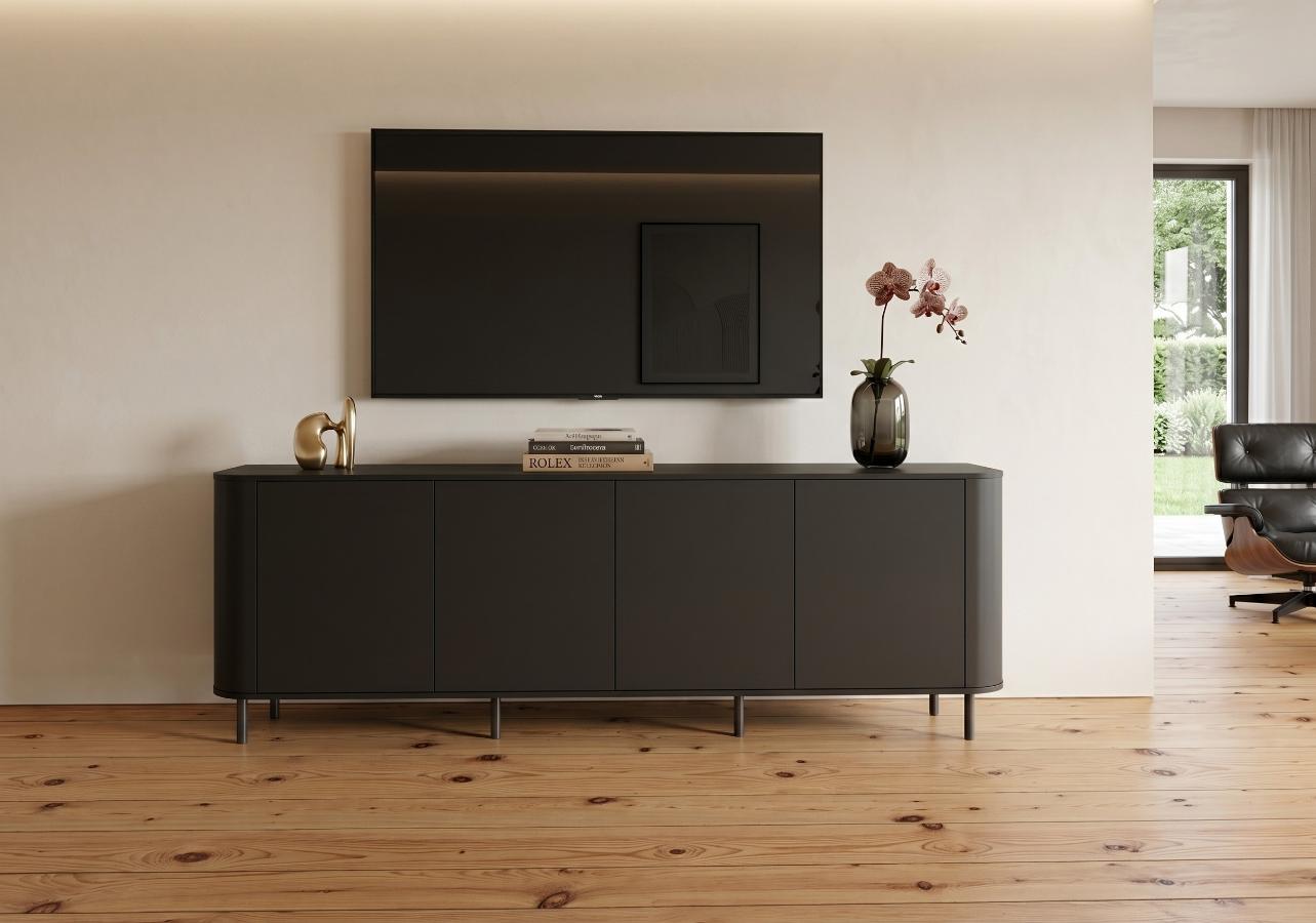 Komoda RTV Azilia Czarna 215 cm Azelio