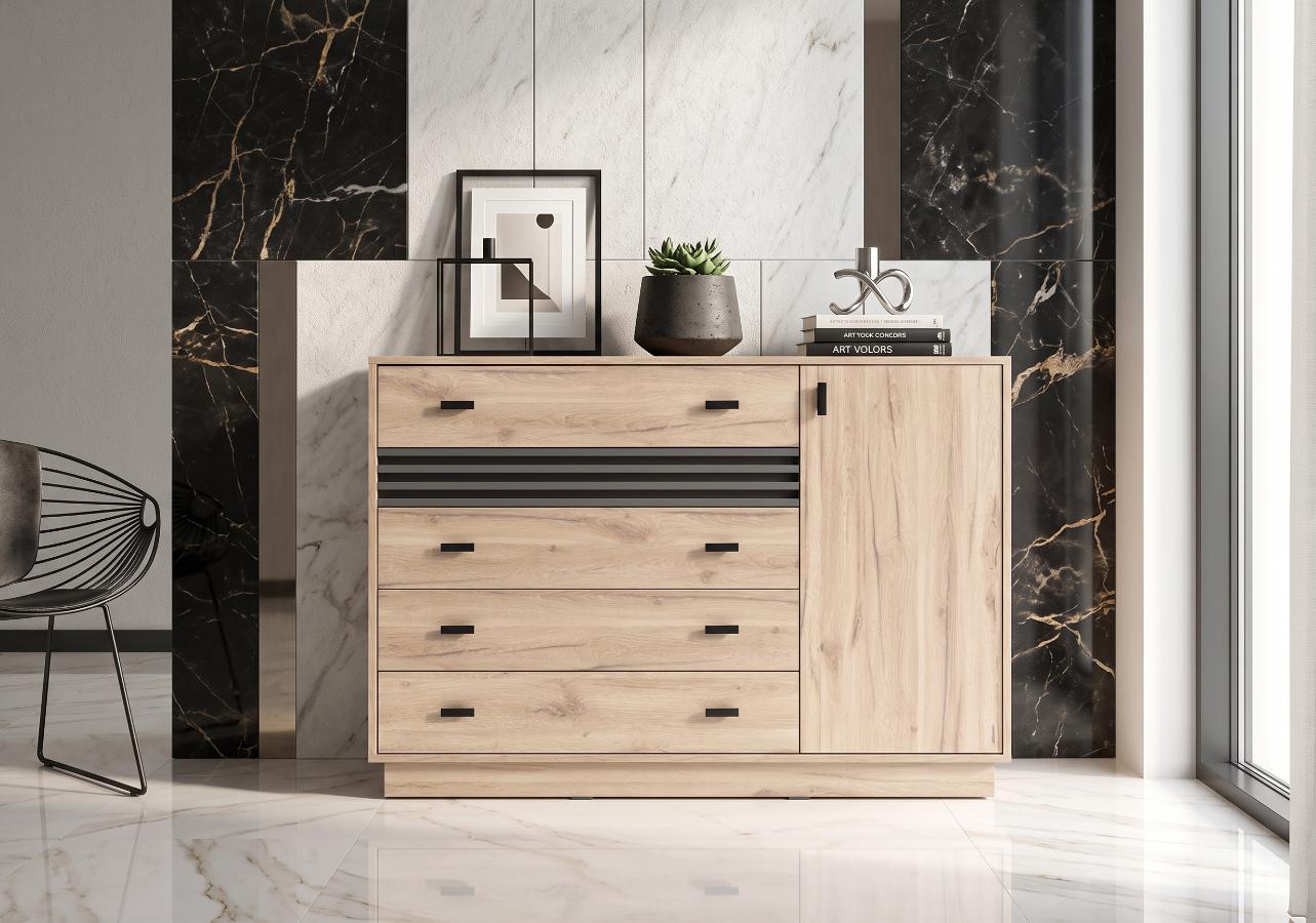 Komoda Do Salonu Oliver 17 135x95x40 cm Allmo Meblar