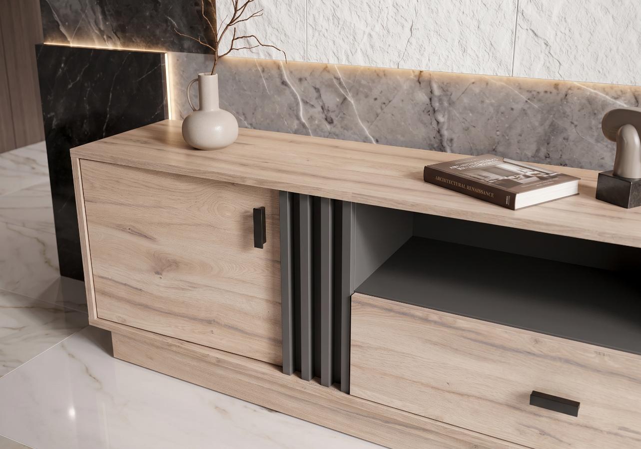 Komoda RTV Oliver 05 125x45x40 cm estana allmo