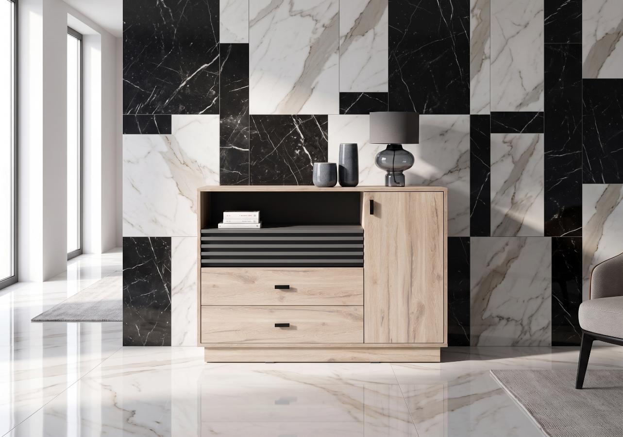 Komoda Z Szufladami Oliver 07 120x85x40 cm Allmo Estana