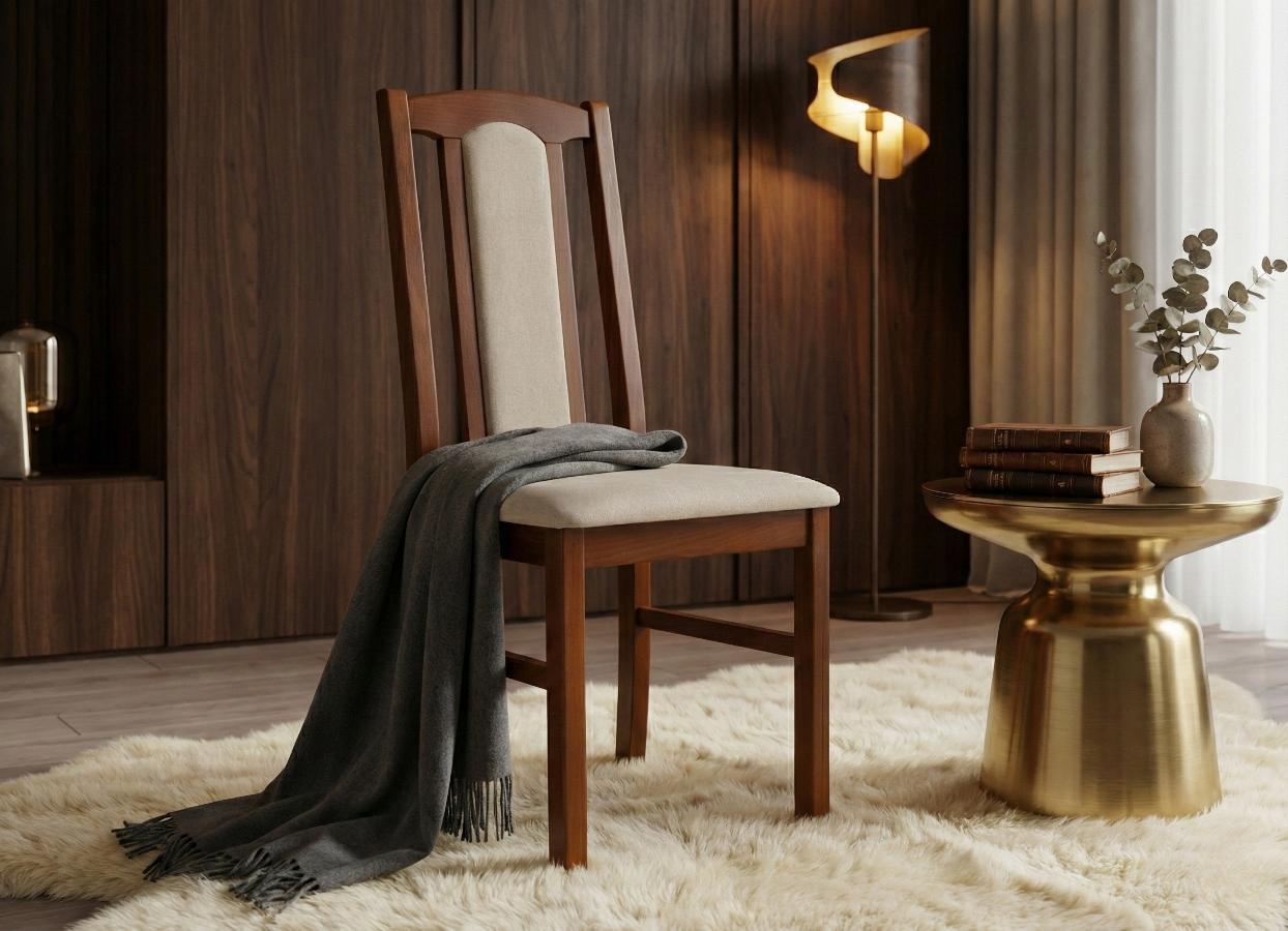 Eleganckie krzesło brązowe Armano 7