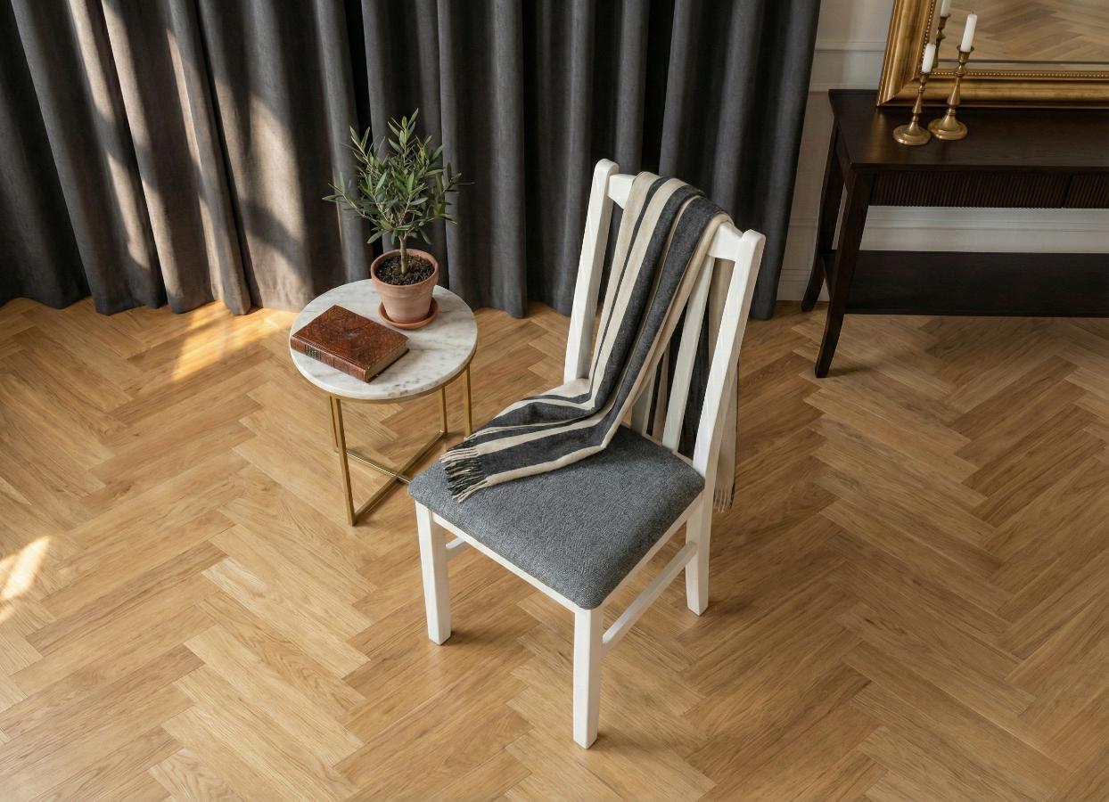 Tradycyjne krzesło kuchenne Armano 12 biało szare