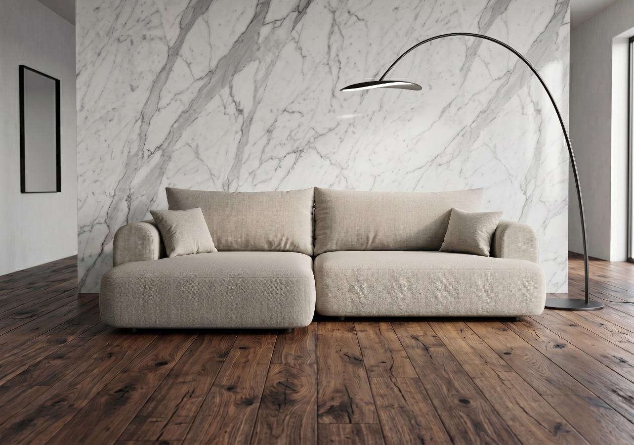 Narożnik Rozkładany Besso 260x145 cm Kolor Greige chmurka