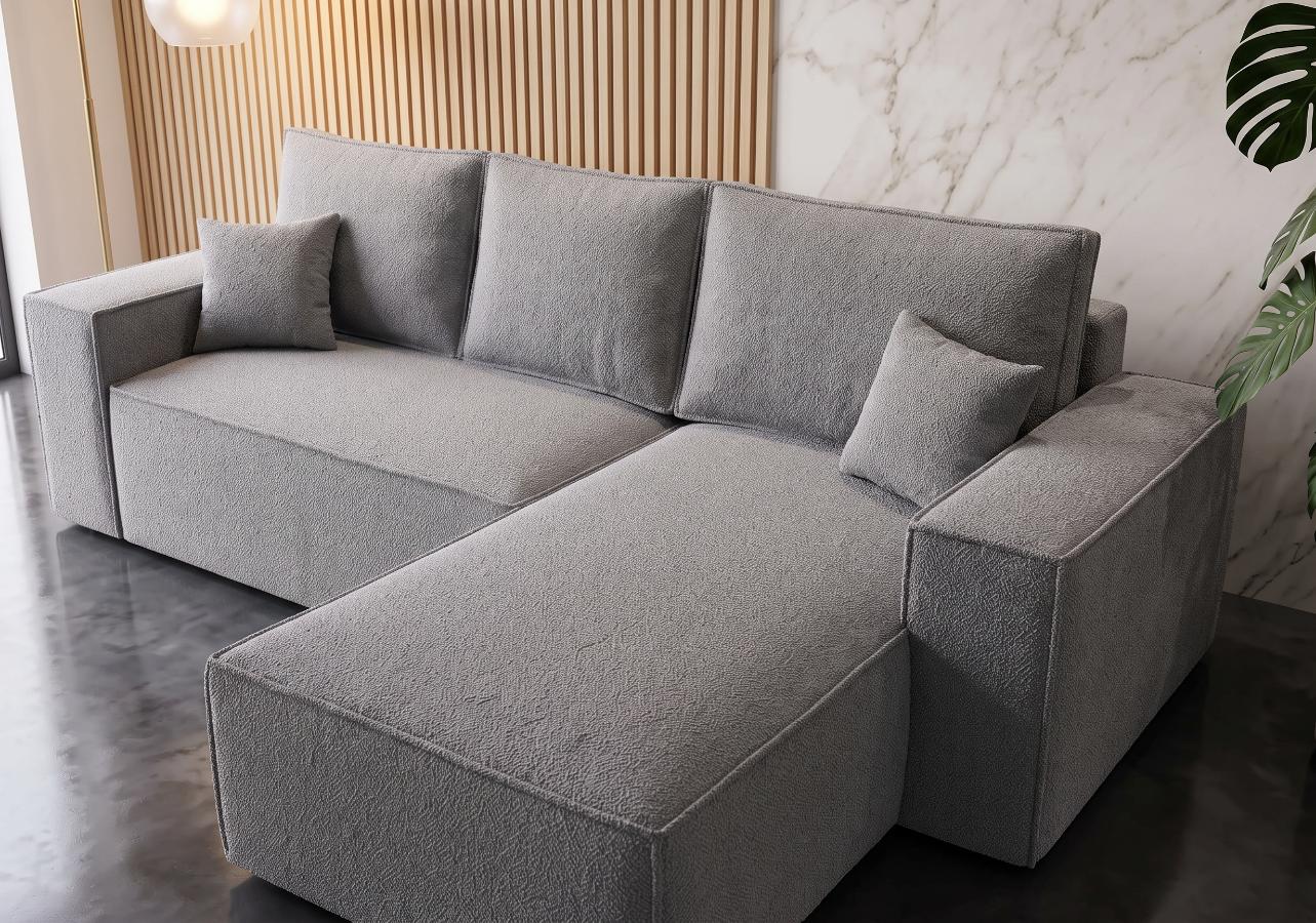 Narożnik Z Funkcją Spania Viggo 277x189 cm sofa boucle od kamameble