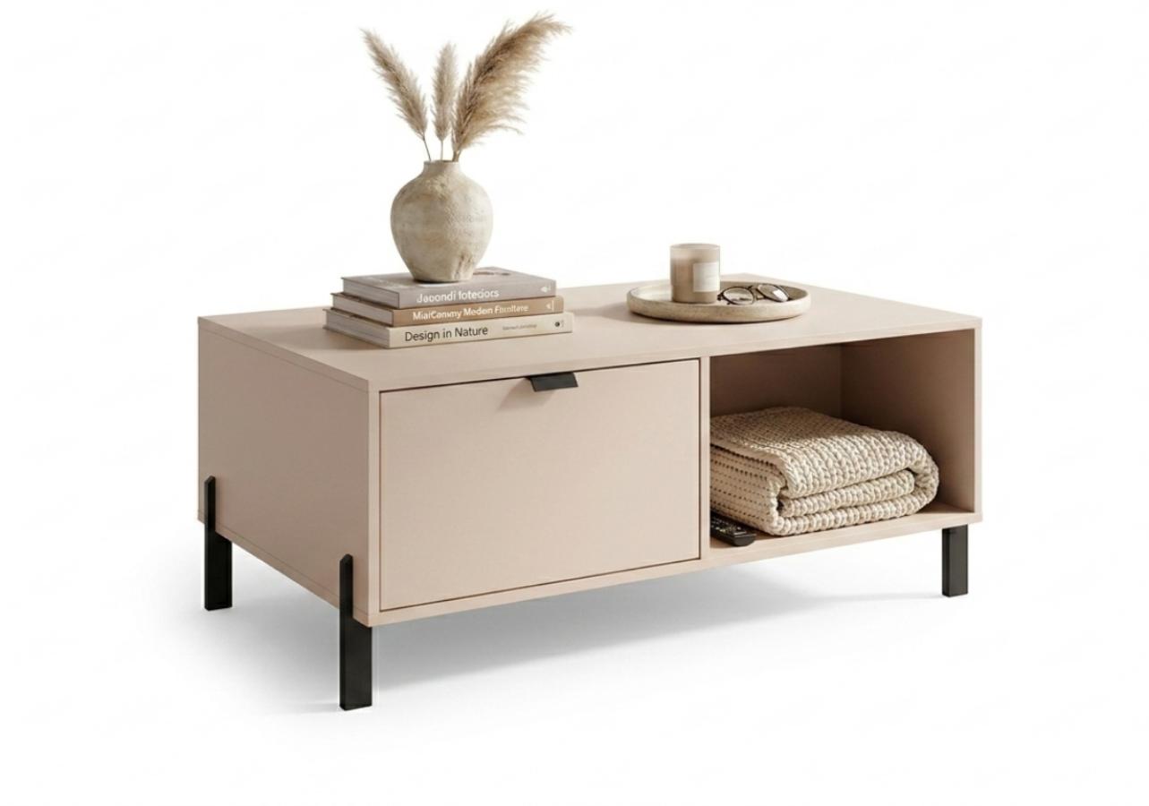 Stolik Kawowy Carmen 107x65 cm Piaskowy Beż Cremona